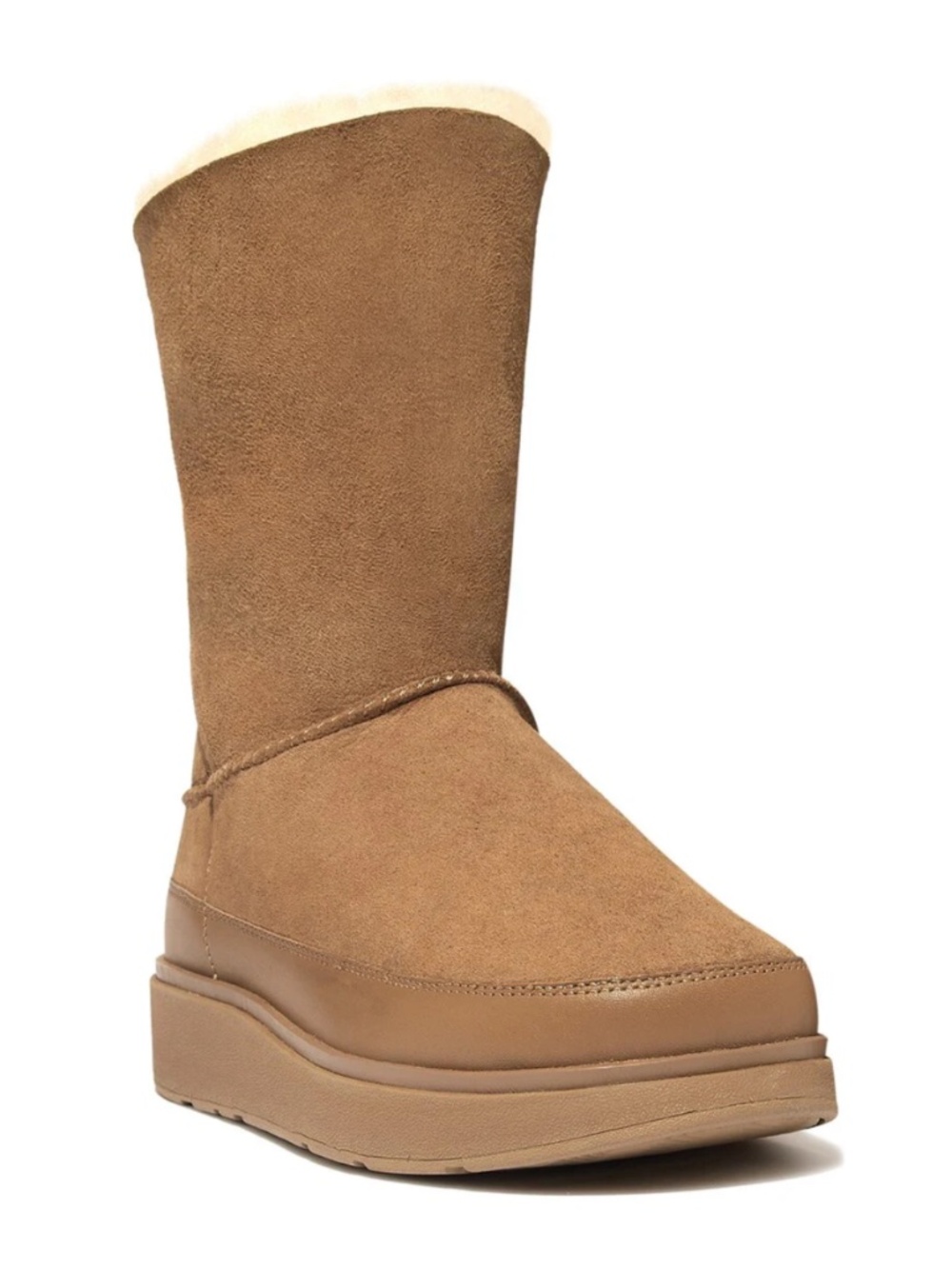 FitFlop Gen-FF Mini Double-Faced Shearling Boots in Desert Tan